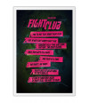 Poster Regras Do Clube Da Luta - Fight Club Rules - Filmes