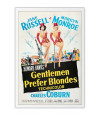 Poster Gentlemen Prefer Blondes - Os Homens Preferem As Loiras - Marilyn Monroe - Vintage - Filmes