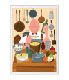 Poster Culinária - Cozinhar - Chef - Cozinha - Frases - Comida