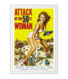 Poster Antigo Vintage Attack0 Woman