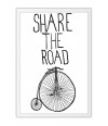 Poster Share The Road - Bicicleta