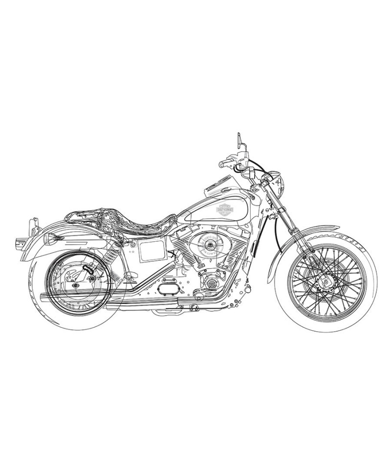 Poster Harley Davidson - Motos