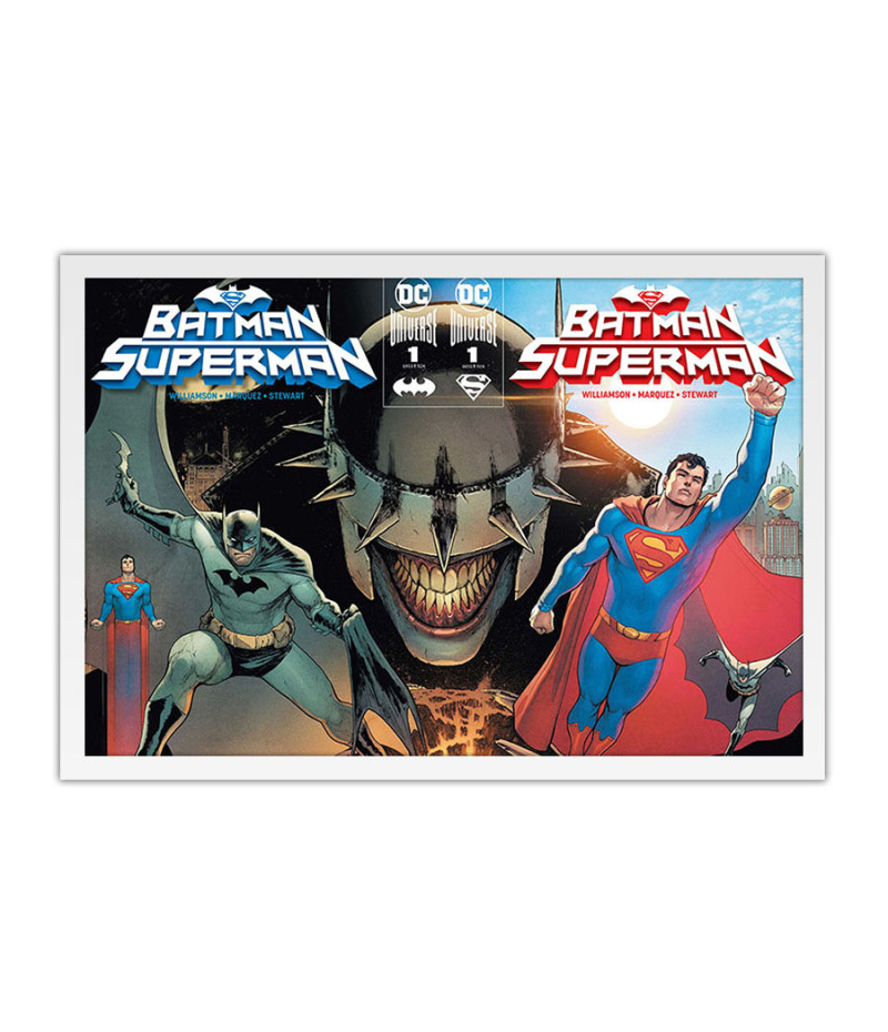 Poster Batman e Superman - Capas De Quadrinhos - HQ - DC Comics