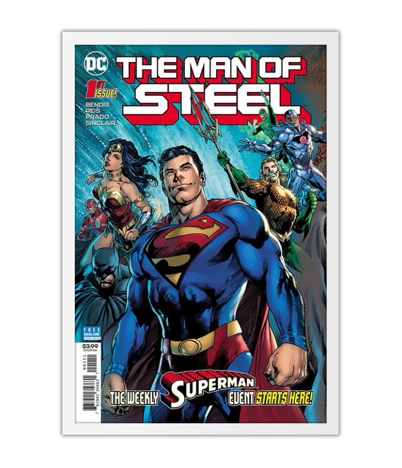 Poster Superman - The Man Of Steel Capas De Quadrinhos - HQ - DC Comics