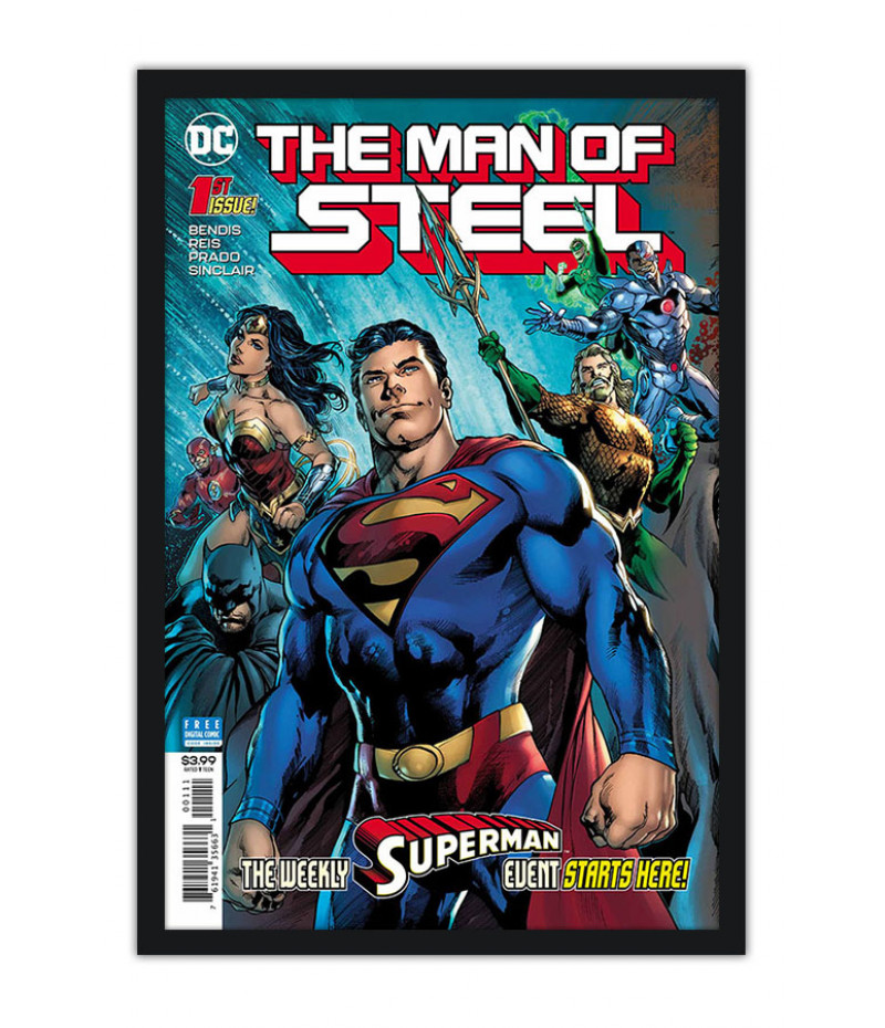 Poster Superman - The Man Of Steel Capas De Quadrinhos - HQ - DC Comics