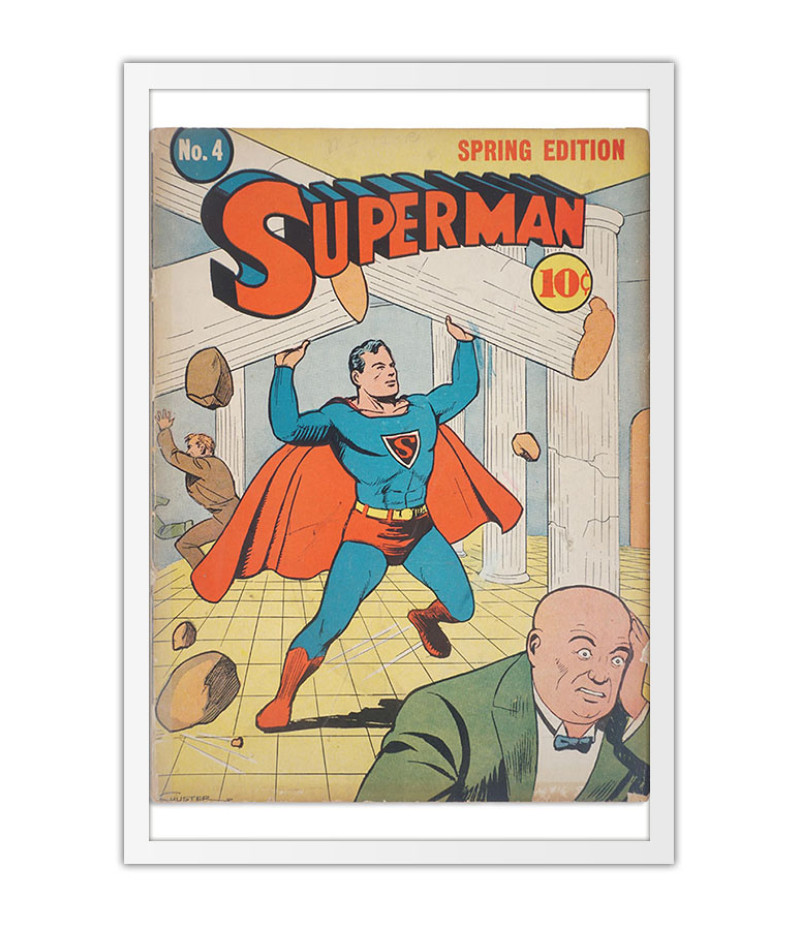 Poster Superman - Vintage - Capas De Quadrinhos - HQ - DC Comics