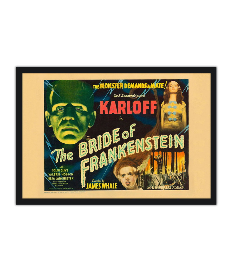 Poster The Bride Of Frankenstein - Terror - Vintage - Filmes