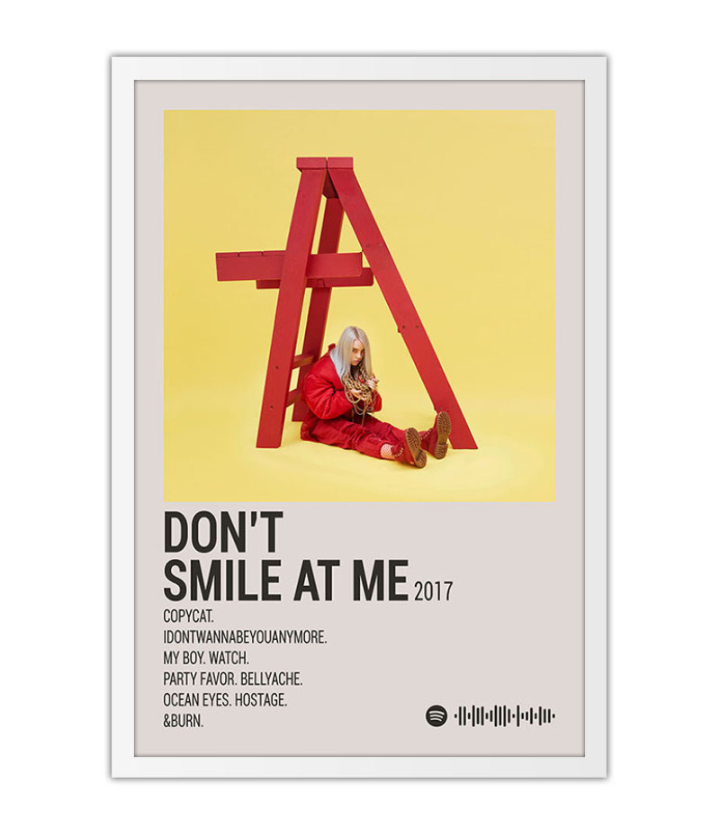 Poster Billie Eilish - Polaroid - Dont Smile At Me - Artistas Pop