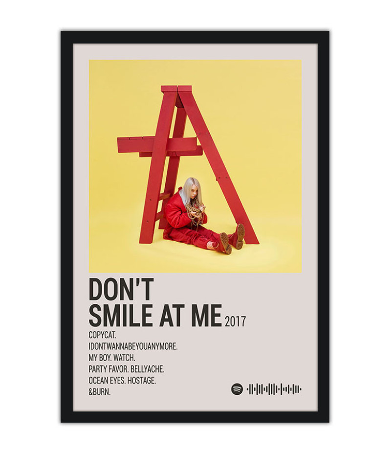 Poster Billie Eilish - Polaroid - Dont Smile At Me - Artistas Pop