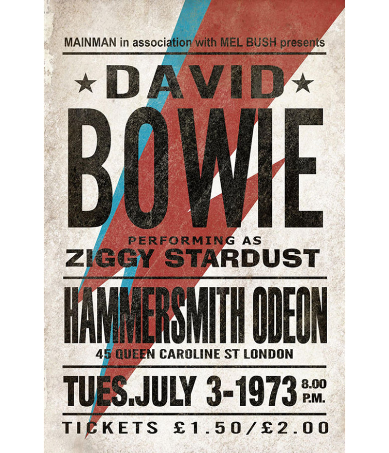 Poster David Bowie - Cartaz - Bandas de Rock