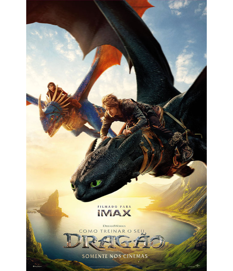 Poster Como Treinar Seu Dragão - How To Train Your Dragon - Live Action - Infantil - Filmes