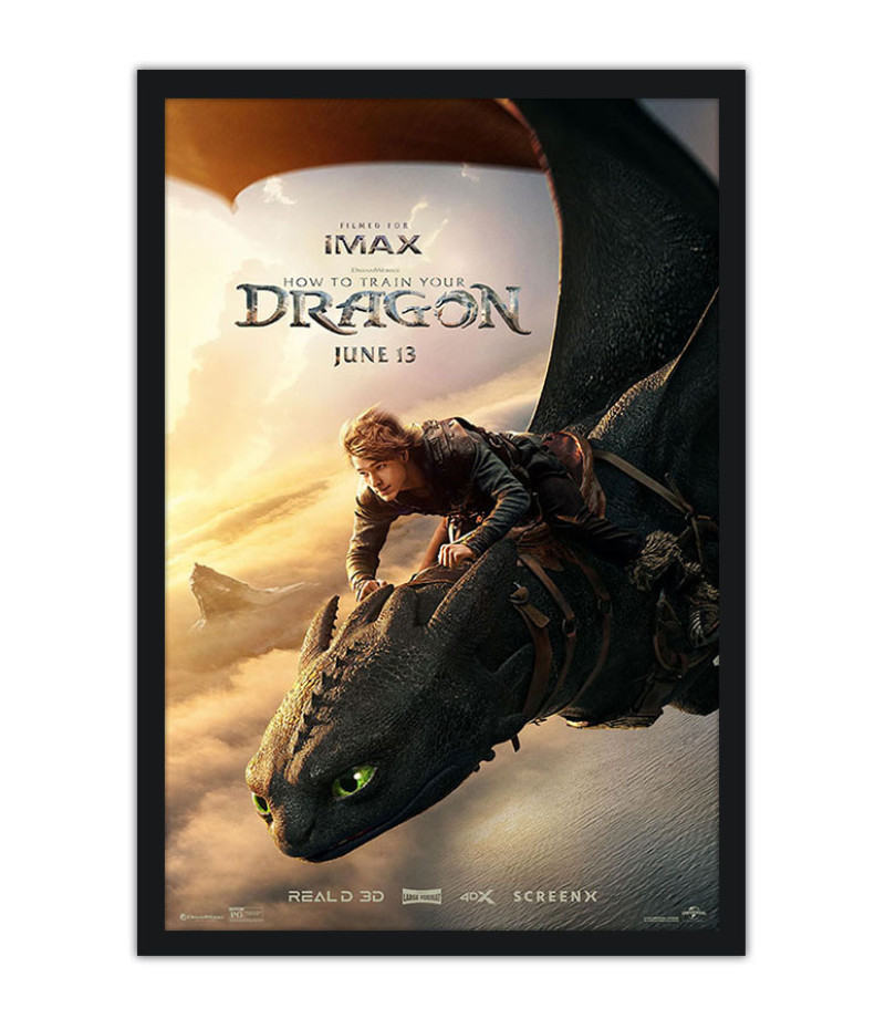 Poster Como Treinar Seu Dragão - How To Train Your Dragon - Live Action - Infantil - Filmes