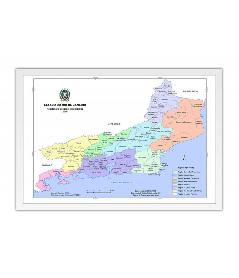 Poster Estado Do Rio De Janeiro - Mapas - Geografia - Educativo