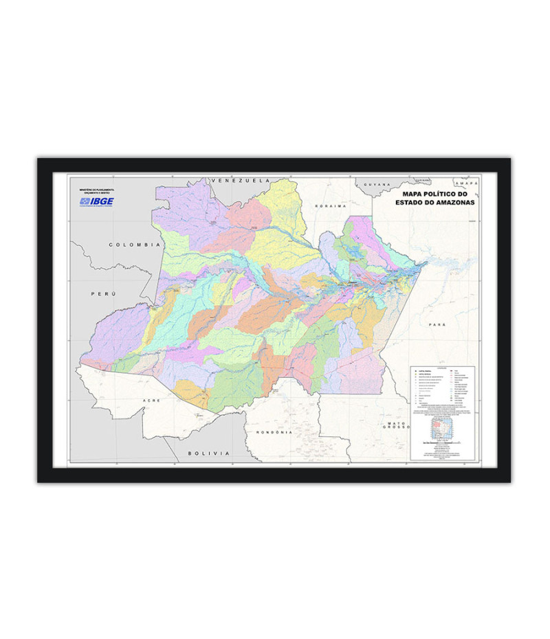 Poster Político Estado Do Amazonas - Mapas - Geografia - Educativo