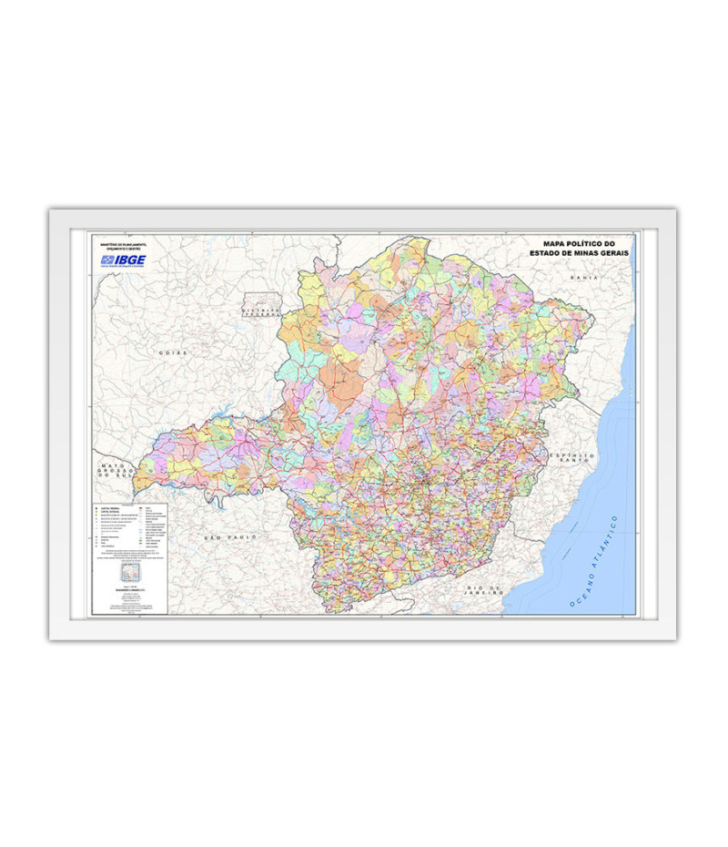 Poster Político Minas Gerais - Mapas - Geografia - Educativo
