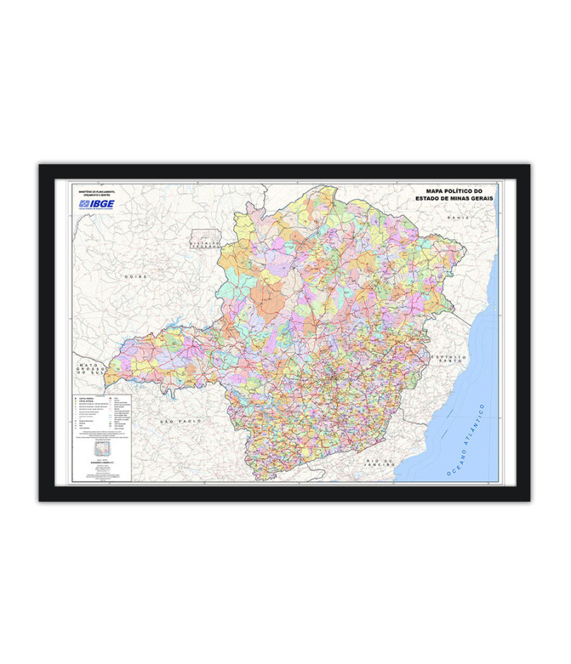 Poster Político Minas Gerais - Mapas - Geografia - Educativo