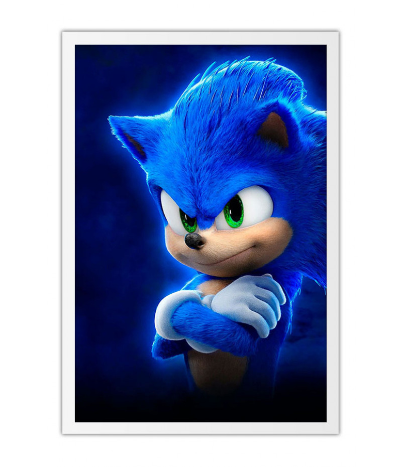 Quadro Poster Sonic Hedgehog Filme Desenhos Animados Cinema