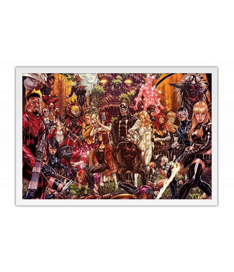 Poster Compilado de Heróis - Marvel - Comics