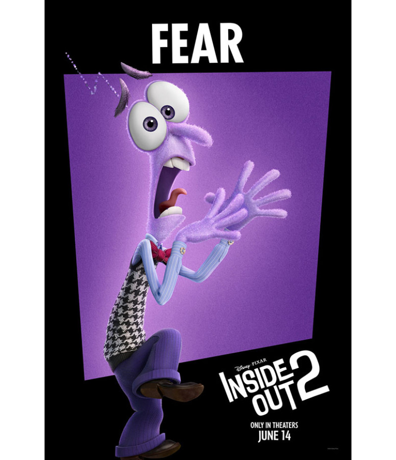 Poster Divertidamente 2 - Medo - Inside Out 2 - Animação - Infantil - Filmes