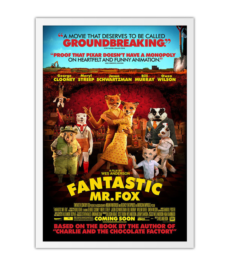 Poster Fantastic Mr Fox - O Fantástico Senhor Raposo - Wes Anderson - Filmes