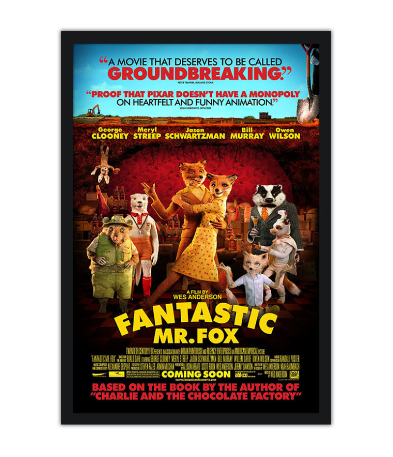 Poster Fantastic Mr Fox - O Fantástico Senhor Raposo - Wes Anderson - Filmes