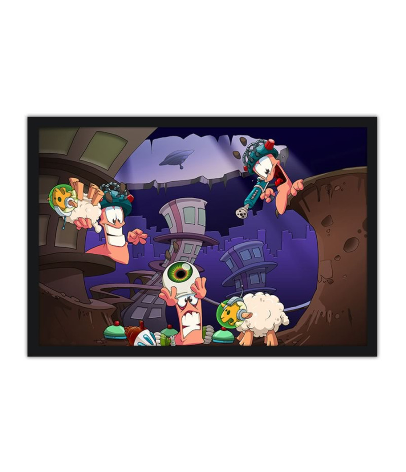 Poster Game Worms a Space Oddity