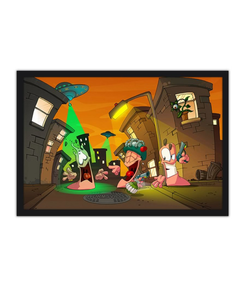 Poster Game Worms a Space Oddity