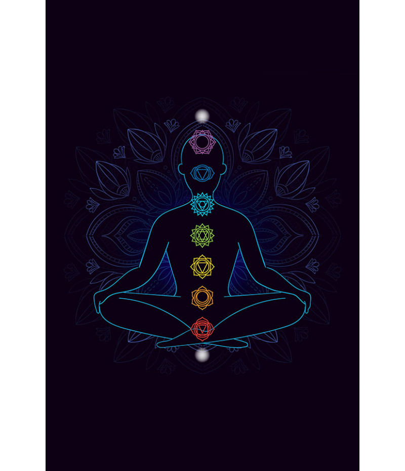 Poster c/ Moldura Símbolo Om O Som do Universo Chakra Yoga